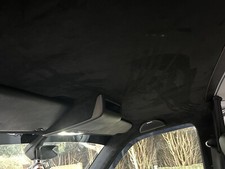 Black stretch suede camper van - stretch,