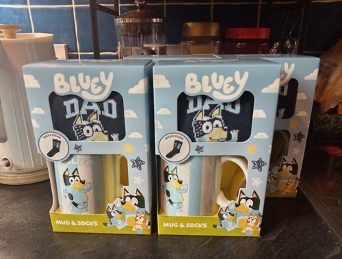 Bluey dad mug - mug, socks