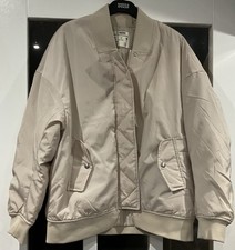 Ladies Padded Bomber Jacket BNWOT Size Medium Beige Colour. Cisono TK Maxx