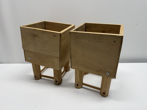 Square wooden planter set 2 - wooden, of