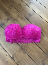 Primark Gorgeous pink floral bandeau wirefree bra size XL UK 18/20 
