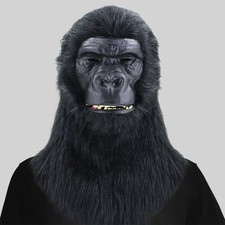 Black Gorilla Ape Mask Monkey Halloween Full Heads Mask Cosplay Costume Party