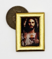 Dolls House Framed Religious Picture 1/12th Scale Miniature Church Art tumdee