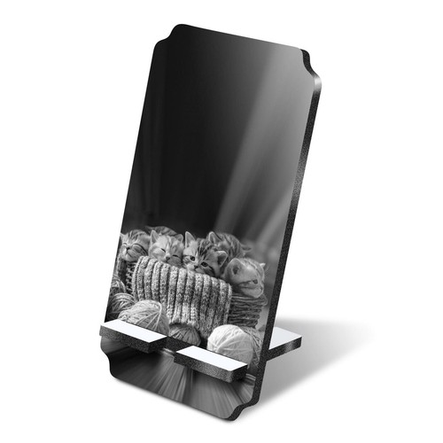 5mm mdf phone stand - stand, bw