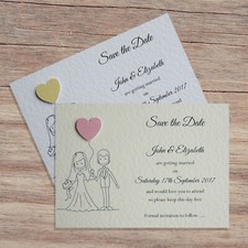 10 Save the Date Cards Invitations Wedding with envelopes **FREE POSTAGE**
