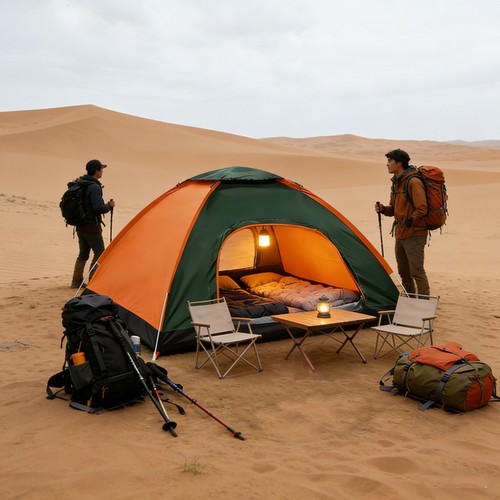 Man automatic pop - pop, tent