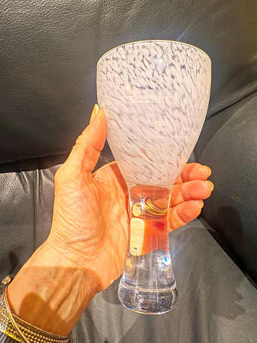 Heavy art glass - heavy, goblet