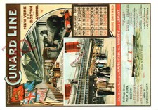 Picture Postcard-:LNWR JUMBO ENGINE, AND CUNARD LINE LUCANIA (REPRO)