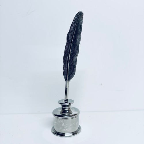 Vintage chrome feather - vintage,