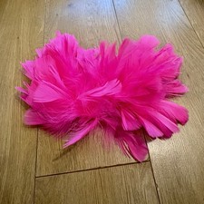 Hot Pink feather boa Trim vintage burlesque showgirl