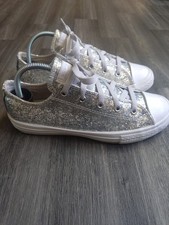 Converse silver glitter Chuck