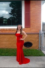 Red prom dress, size XS CAN
