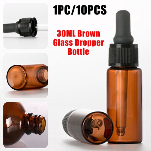30ml amber brown - brown, glass
