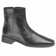 Mens black soft leather side - black,