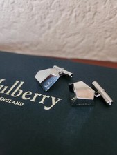 GENUINE MULBERRY PENTAGON CUFF CHAIN MENS CUFFLINKS  NEW WITH BOX