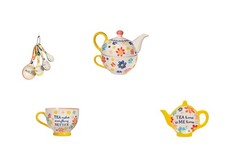 Folk floral mug tea - bag, tidy|