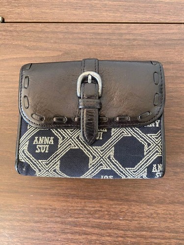 Anna sui trifold wallet black - anna,