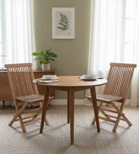 2pc Scandi Style Slatted Wood