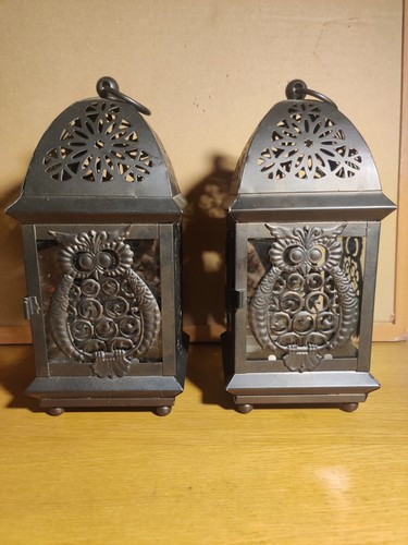 Vintage style metal candle - metal,