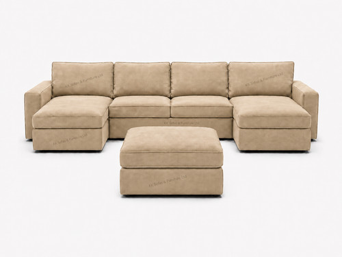 Shape corner sofa - u-shape, plush