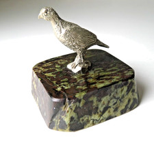 Vintage Pewter Grouse Figurine