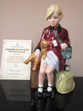  Royal Doulton GIRL EVACUEE  HN3023 ( Ltd Ed) issued 1989 Perfect + Certificate.