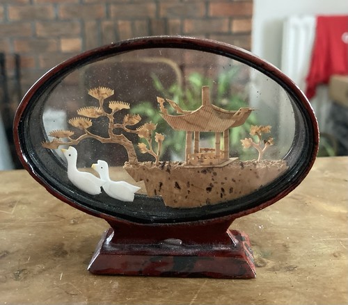 Miniature chinese cork diorama - cork,