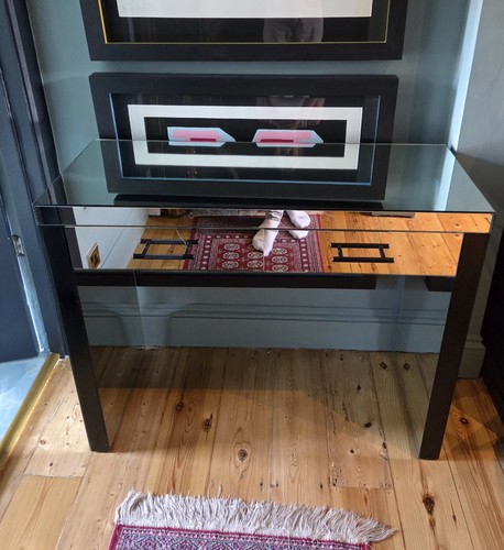 Mirrored glass console - glass,
