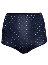 EX STORES  NAVY POLKA DOTS  PRINT FULL  BRIEFS SIZE UK 18  BNWOT