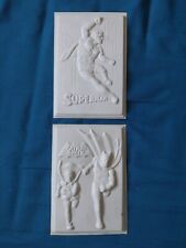 Vintage DC Comics Superman & Batman Plaster Of Paris Cast Moulds