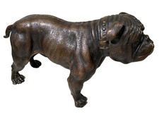 Antique bronze bulldog - antique,