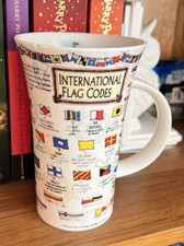 DUNOON BY CAROLINE DADD INTERNATIONAL FLAG CODES TALL MUG FINE BONE CHINA