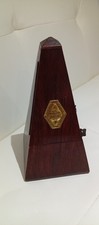 Vintage Wooden Wood Cased Wind Up MechanicalMaelzel Paquet Metronome