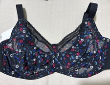 M&S FABULOUS EXTRA SUPPORT UNDERWIRED FULL CUP BRA In BLACK MIX Size 40GG