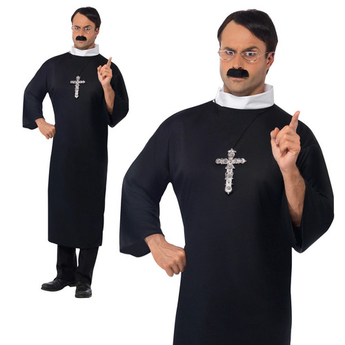 Mens vicar priest costume - vicar,