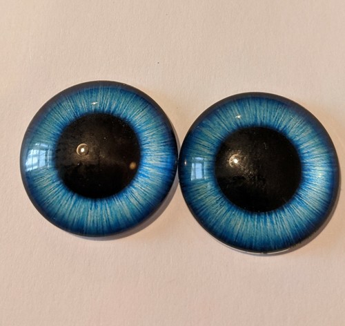 Blue glass cabachon eyes - ,