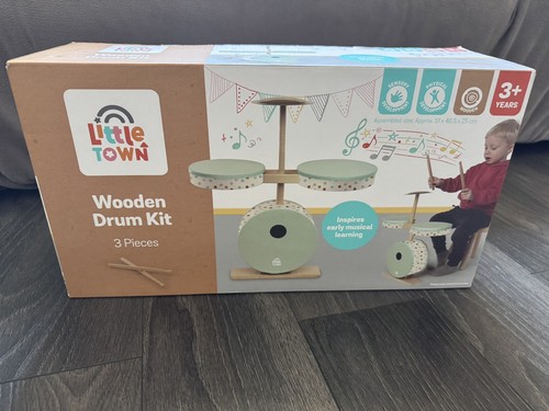 Little town wooden drum kit - drum,