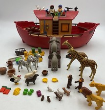 Playmobil 3255 Noah's Ark, 100% Complete With Elephants, Giraffes, Zebras, Lions