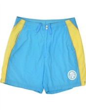 UMBRO Mens Graphic Sport Shorts Medium Blue Colourblock Nylon DV08