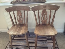 Farmhouse fiddleback chairs - farmhouse,