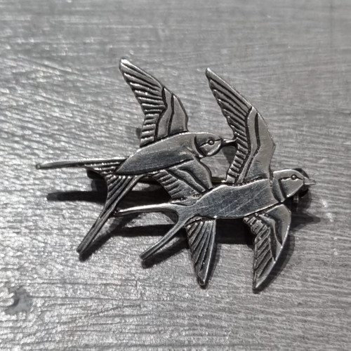 925 sterling silver two birds - two,