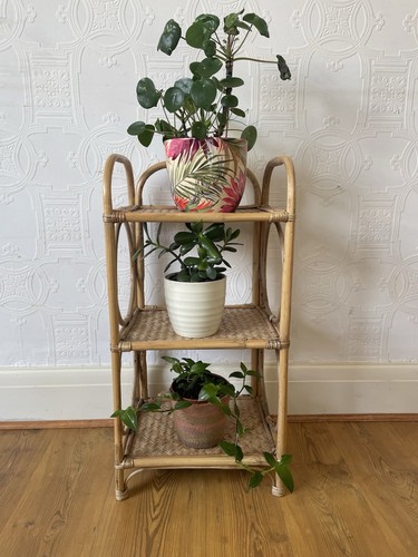 Vintage bamboo rattan tier - vintage,