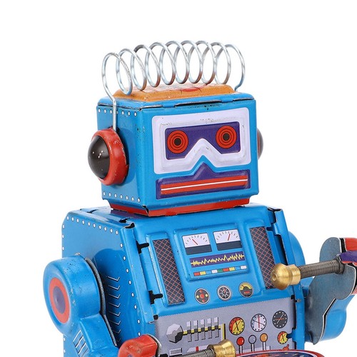 Robot clockwork toy drumming - :robot,