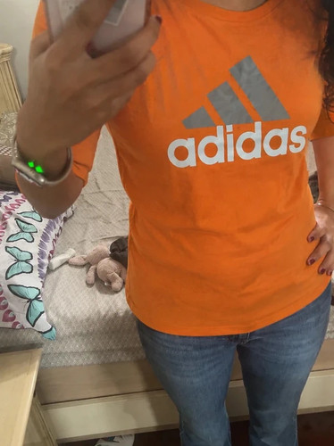 Adidas orange white shirt - white, t-shirt