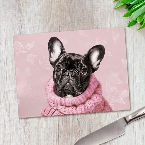 Frenchie pink jumper glass - frenchie,