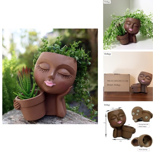 Dolkgy black woman face - black,