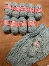 Lister Baby Tricel Nylon Blue Double  Knitting Yarn (LOT 35)
