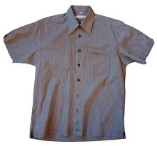 Ben Sherman Black Check Short Sleeved Button Up Shirt Mens Medium 46 Chest 