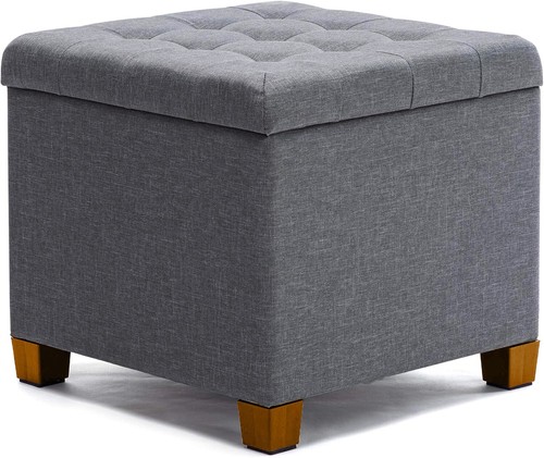 Ottoman storage square box - ottoman,