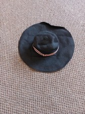 Black Floppy Hat with Aztec